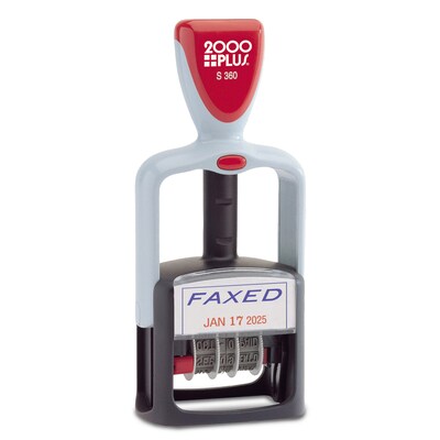 2000 Plus Dater, FAXED, Blue and Red Inks (011032)