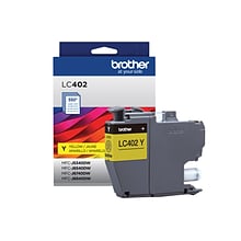 Brother LC402 Yellow Standard Yield Ink Cartridge, Prints Up to 550 Pages (LC402YS)