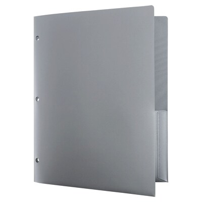 JAM Paper Smooth 3-Hole Punched 2 Pocket Plastic Folder, Assorted Colors, 6/Pack (383HHPPassrt)