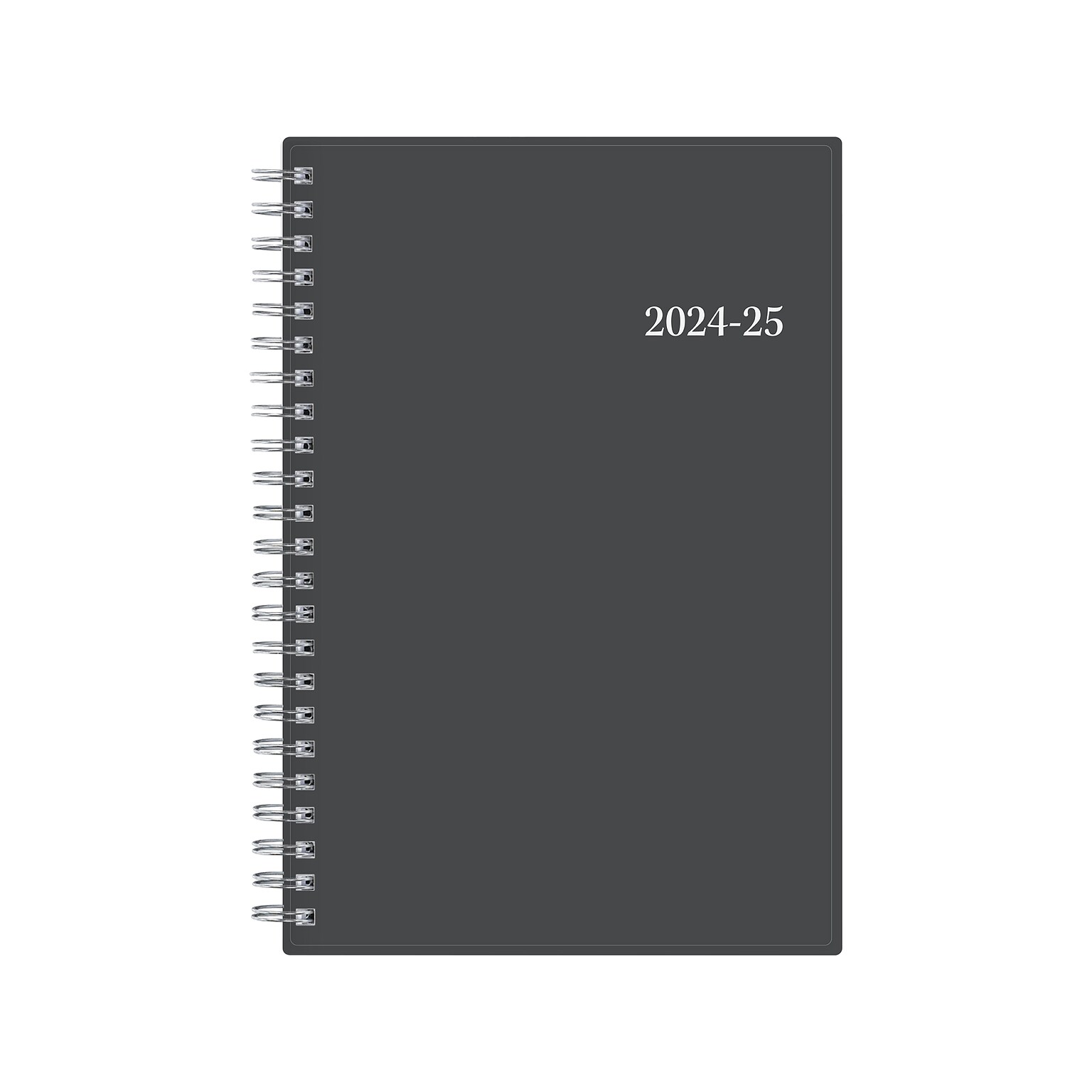2024-2025 Blue Sky Collegiate 5 x 8 Academic Weekly & Monthly Planner, Plastic Cover, Gray (100139-A25)