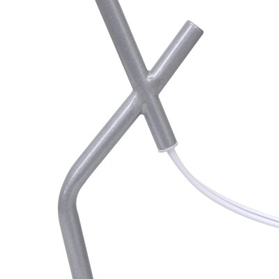 Simple Designs Abstract 17.13" LED Table Lamp, Silver (LT1172-SLV)