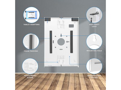 Mount-It! Anti-Theft iPad Wall Mount, White (MI-3772W_G10)