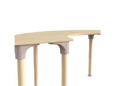 Flash Furniture Bright Beginnings Hercules 59" Semi-Circle Table, Height Adjustable, Beech (MK-ME088019-GG)