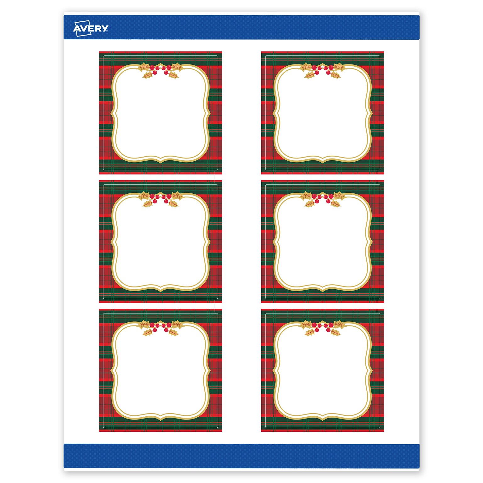 Avery Square Multipurpose Labels, 3 x 3, White, 60/Pack (19479370518)