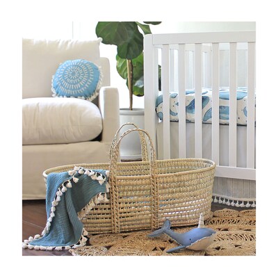 Baby Crane 6-Layer Muslin Blanket, Riverstone (BC-140BL-4)