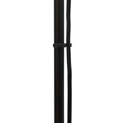 Creekwood Home Essentix 70" Tall Torchiere Essential Floor Lamp with White Plastic Shade, Black (CWF-3004-BK)