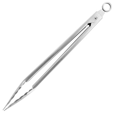Martha Stewart Easy-Lock Extra Long Tongs, Silver (935117595M)