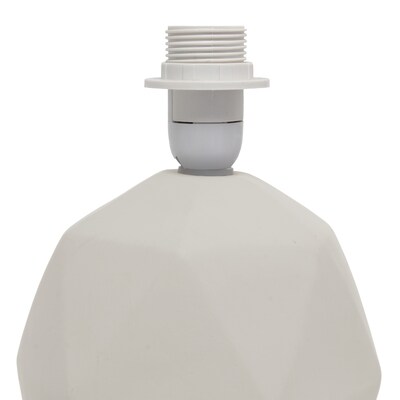 Simple Designs Geometric Concrete Lamp, White (LT2060-WHT)