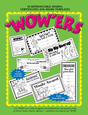 Barker Creek WOWers Reproducible Awards and Certificates (LL-303R)