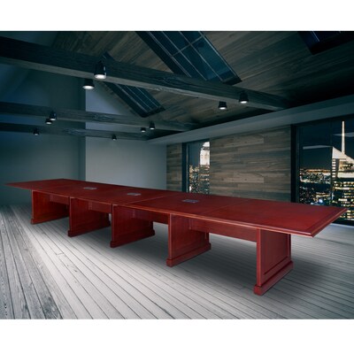 Regency Prestige 20' Modular Conference Table w/ 3 Power Data Grommets, Mahogany (TVCTRC24052MH)