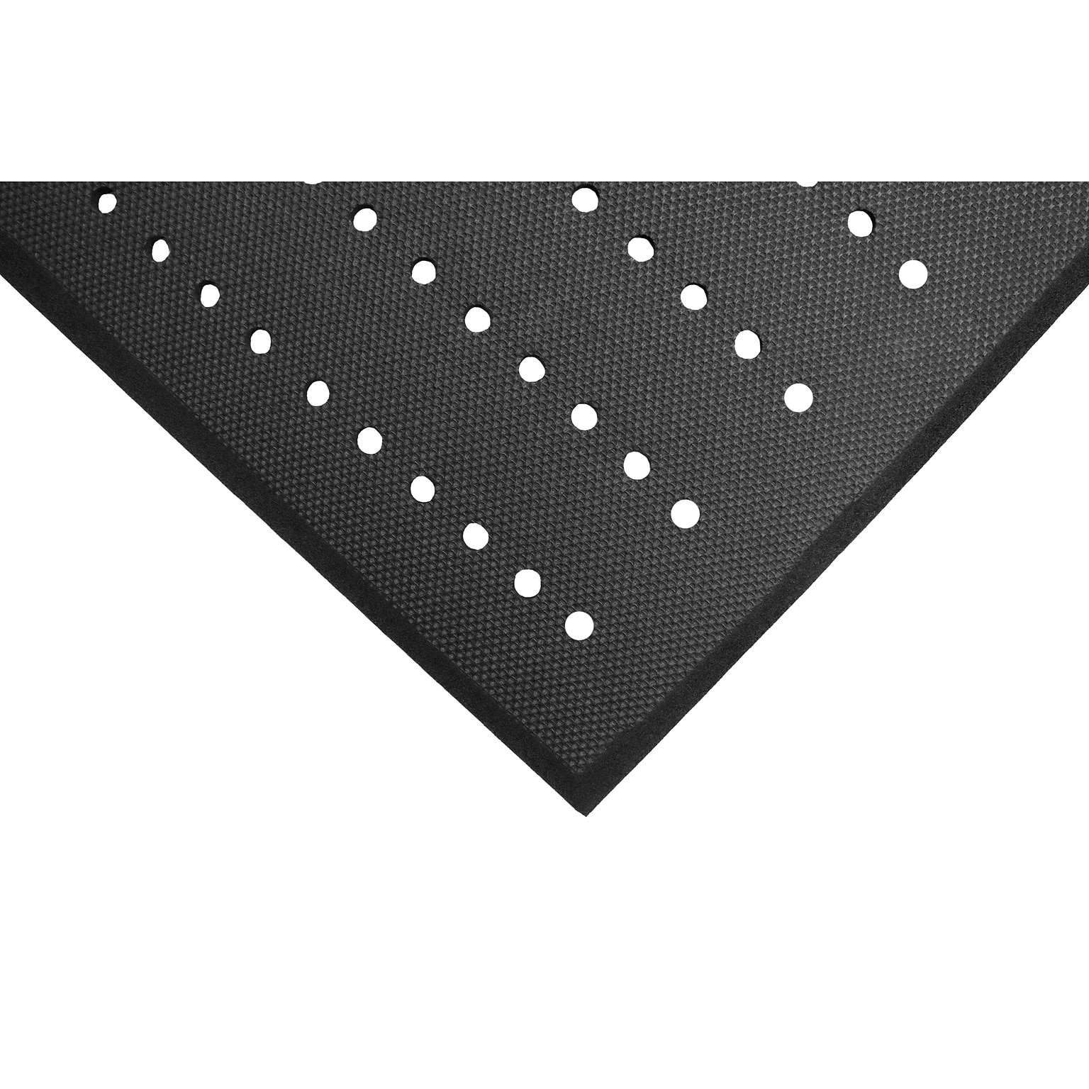 M + A Matting Cushion Complete Anti-Fatigue Commercial Drainage Floor Mat, 3 x 4, Black (496034900)