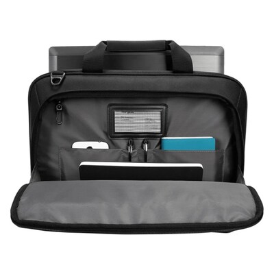 Targus CityLite Expandable Polyester Briefcase, Laptop Compatible, Black (TBT053US)