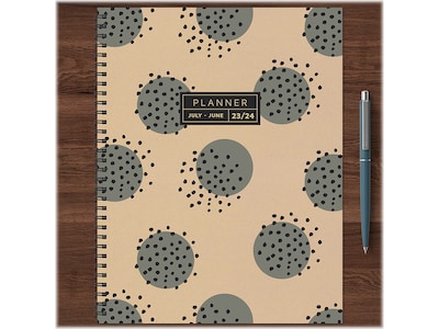 2023-2024 TF Publishing Dotted Circles 9" x 11" Academic Weekly & Monthly Planner, Paperboard Cover, Multicolor (AY24-9704)