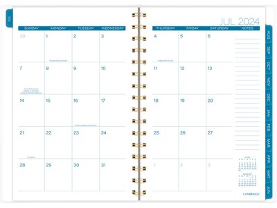 2024-2025 Cambridge Chromatic 5.5" x 8.5" Academic Weekly & Monthly Planner, Poly Cover, Multicolor (1715-200A-25)