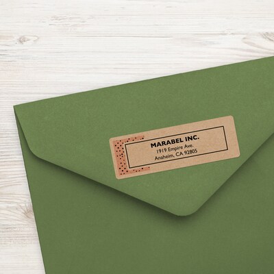 Avery Laser/Inkjet Rectangle Multipurpose Labels, 1-1/3" x 4", Kraft Brown, 350 Labels/Pack ( 94206)