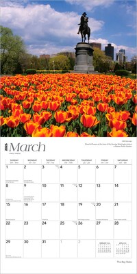 2026 BrownTrout The Bay State Massachusetts Places 12" x 12" Monthly Wall Calendar (9798330705849)