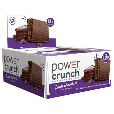 Power Crunch Triple Chocolate Protein Bar, 16.9 oz., 12 Bars/Box (XUS44274)