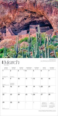 2026 BrownTrout Arizona National Parks & Monuments 12" x 12" Monthly Wall Calendar (9798330702138)