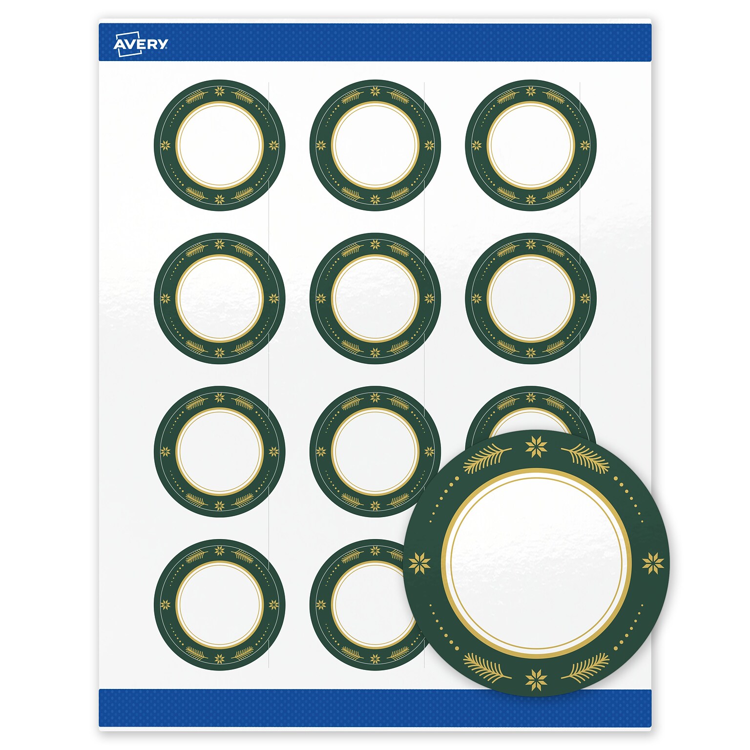 Avery Circle Multipurpose Labels, 2 Dia., White, 120/Pack (19479370394)