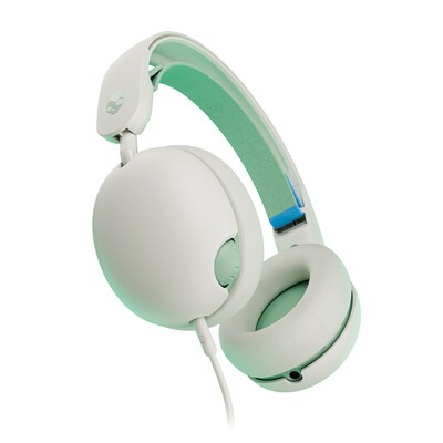 Skullcandy Grom Childrens Over-Ear Headphones with Microphone, Bone Seafoam (S6KAY-R952)