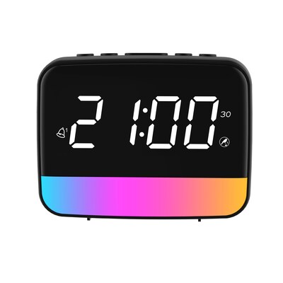 LAX White Noise Alarm Clock, Black
