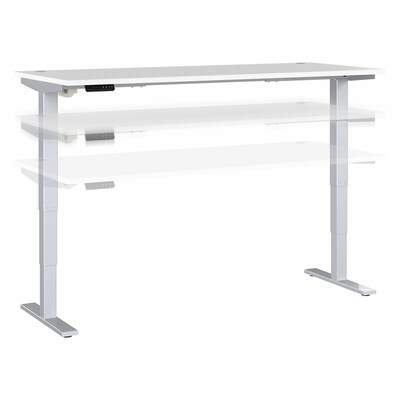 Bush Business Furniture Move 40 Series 28-48 Adjustable Standing Desk, White/Cool Gray Metallic