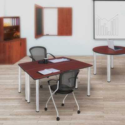 Regency Kee 42 x 24 Training Table- Mahogany/ Chrome