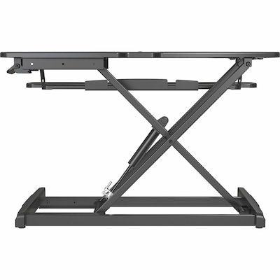 Lorell Active Office  X-Type Adjustable Slim Monitor Riser Stand, Up to 42" Monitor, Black (LLR99539)