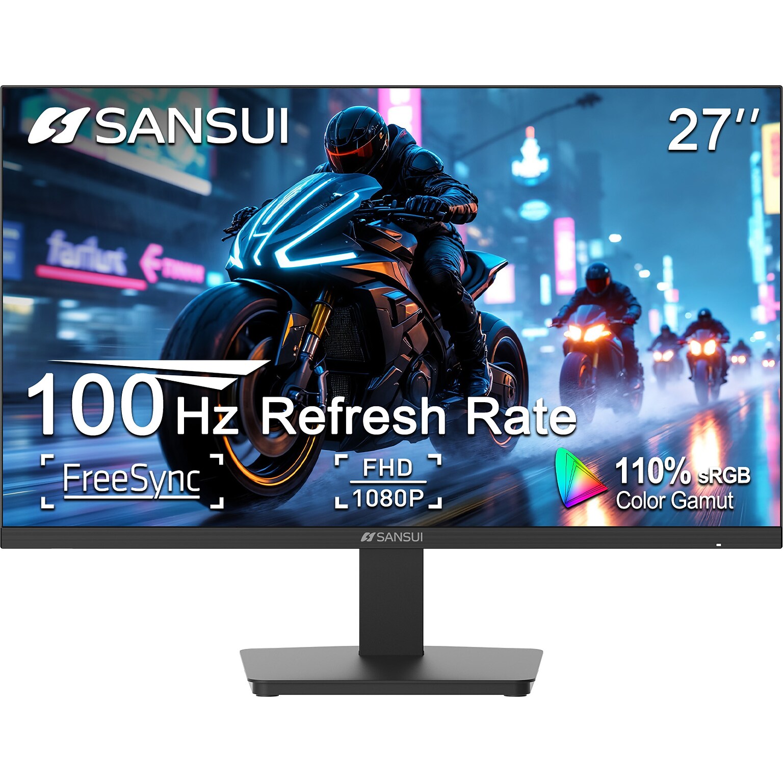 Sansui 27 FHD 100Hz VA Adaptive Sync Monitor, Black (S27BF2FS)