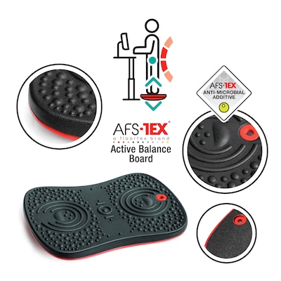 Floortex AFS-TEX Anti-Fatigue Balance Board, Midnight Black, 300 lbs. Capacity (FCWB1420ABK)