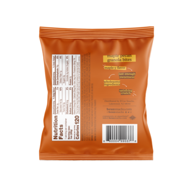 Bcuz Gluten Free Maple Pecan Granola Bites, 1 oz., 18 Bags/Box (BCZ-MAP118)