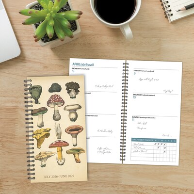 2026-2027 Willow Creek 3.5" x 6.5" Academic Weekly & Monthly Planner, Fungi Files (65860)