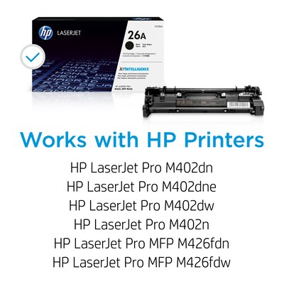 HP 26A Black Standard Yield Toner Cartridge   (CF226A)