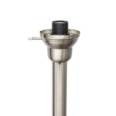 Lalia Home Torchiere Floor Lamp with 2 Reading Lights and Scalloped Glass Shades, Brushed Nickel (LHF-3002-BN)