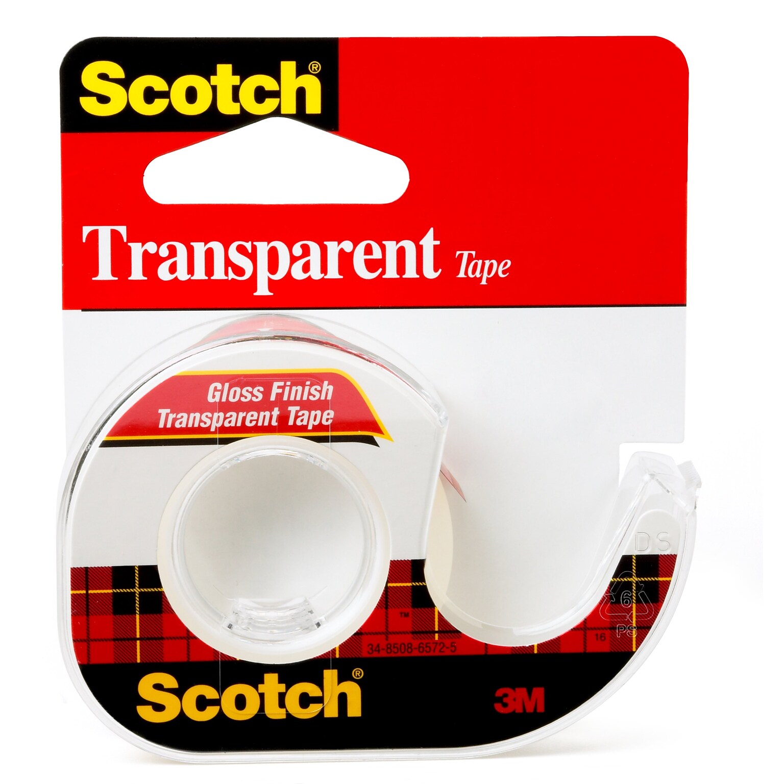 Scotch® Transparent Tape, w/Built in Refillable Dispenser, 1/2 x 12.5 yds., 1 Roll (144)