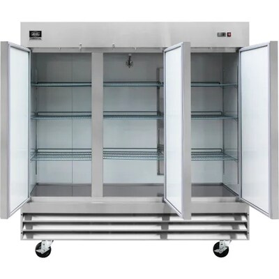 Global Industrial Nexel Reach-In Refrigerator, 3 Solid Doors, 72 Cu. Ft (243035)
