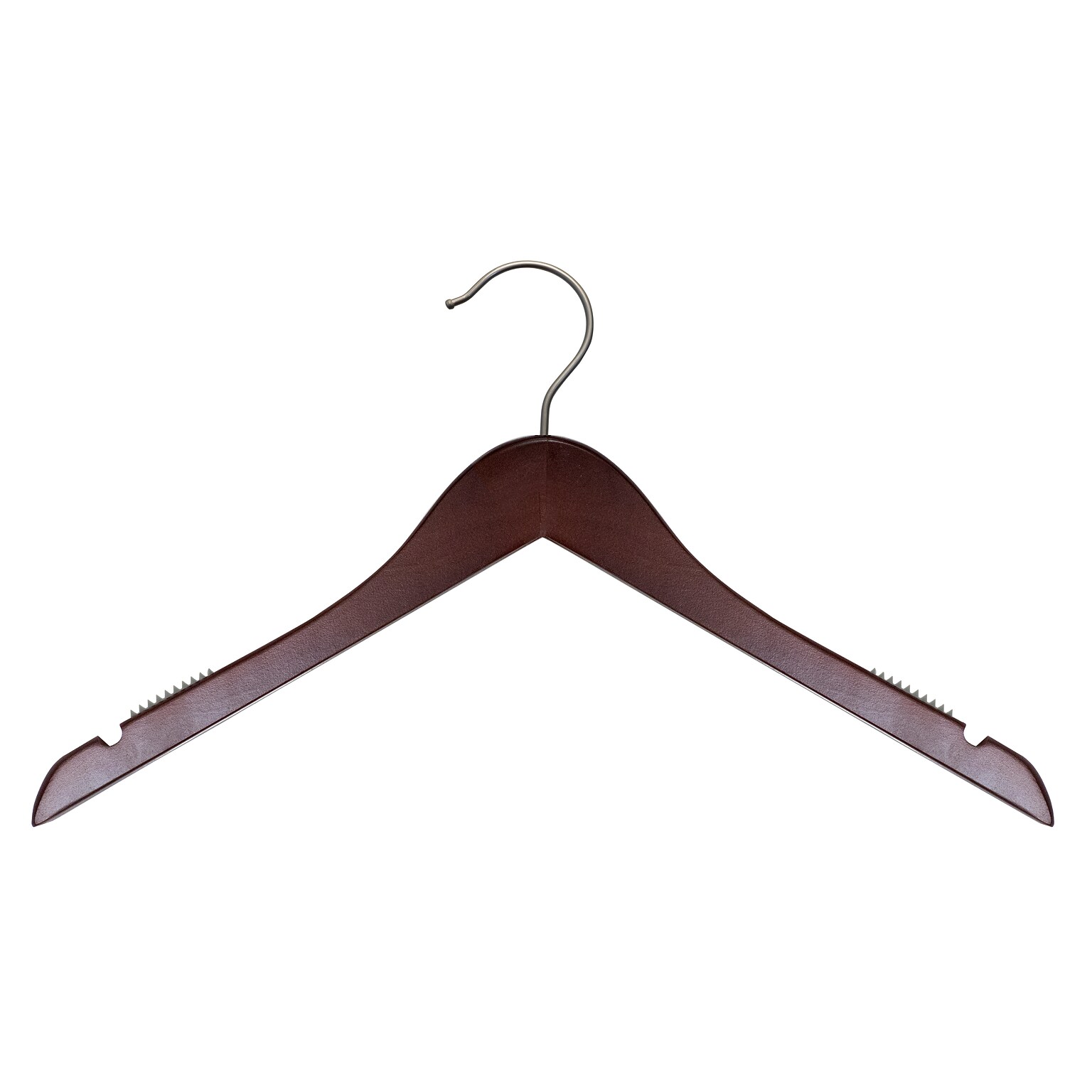 Nahanco 17 Wooden Shirt Hanger, Mahogany, 25/Pack (20317HU)