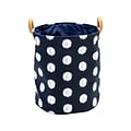 Honey-Can-Do Coastal Laundry Hamper, Canvas, Dark Blue/White (HMP-07872)