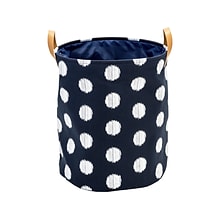 Honey-Can-Do Coastal Laundry Hamper, Canvas, Dark Blue/White (HMP-07872)