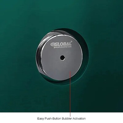Global Industrial Outdoor Drinking Fountain w/ Bottle Filling Station, Green (761216GN)