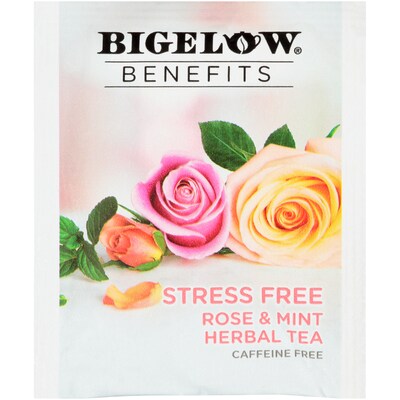 Bigelow Benefits Decaf Rose Mint Tea Bags, 18/Box (01027)