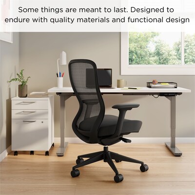 Workplace2.0™ Ayalon Ergonomic Fabric Swivel Task Chair, Black (UN51505)