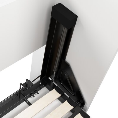 Bestar Pur Full Murphy Bed and 2 Shelving Units with Drawers (109W), White (26894-17)