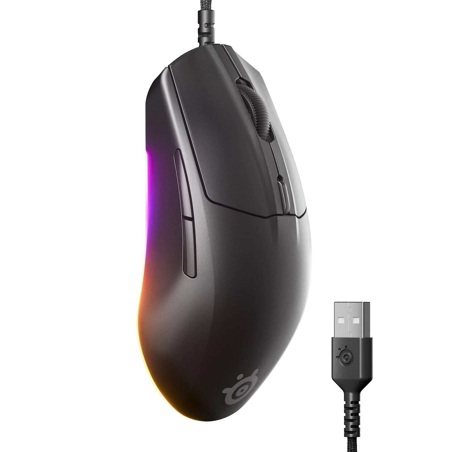 SteelSeries Rival 3 Gen 2 Ergonomic Optical USB Gaming Mouse, Black (62702)