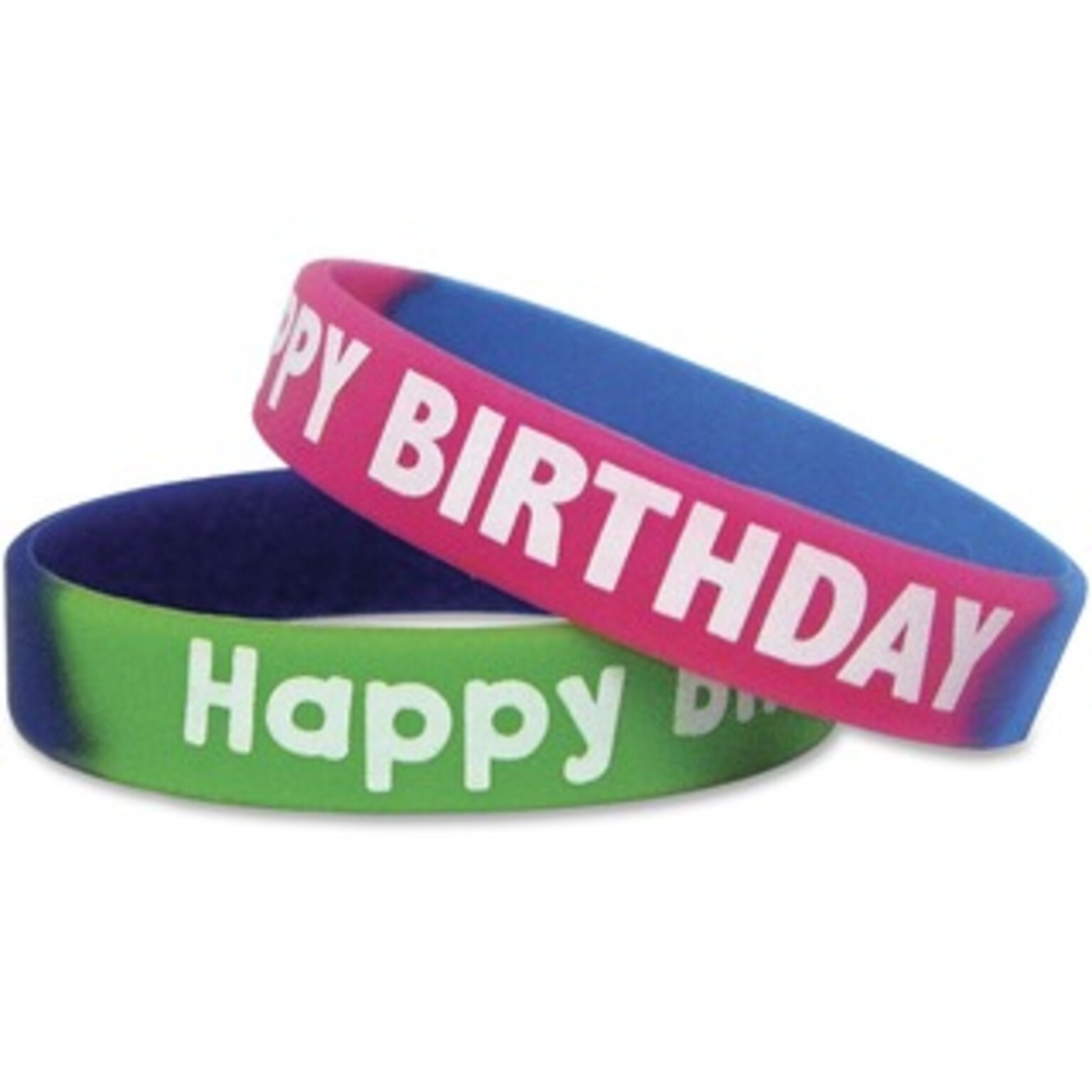 Teacher Created Resources Happy Birthday Wristbands, Silicone, - 10/Pack