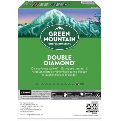 Green Mountain Double Diamond Coffee, Dark Roast, Keurig® K-Cup® Pods, 96/Carton (GMT4066CT)