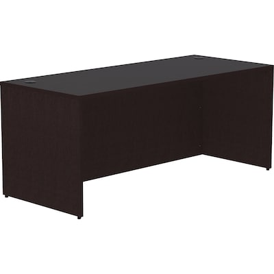 Lorell Essentials Series 70.9 W Desk Shell, Espresso (LLR18211)