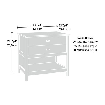 Sauder Cottage Road Lateral File Cabinet, Letter/Legal Size, 30"H x 32"W x 22"D, Soft White (427307)