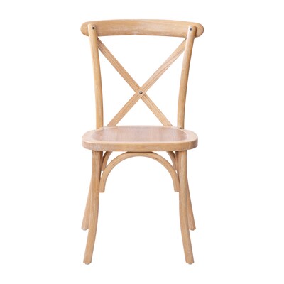 Flash Furniture Advantage Wood X-Back Chair, Armless, Driftwood (XBACKDRIFT)