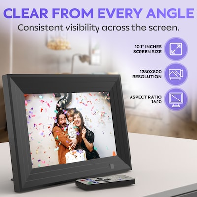 iFab 55P 10.1" Digital Signage Picture Frame for Retail Display, USB and SD Playback, Remote Control, Black (IPF55PBK)
